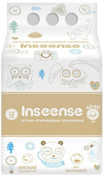 Фотография товара Пеленки детские одноразовые Inseense 12 штук 60х60 см