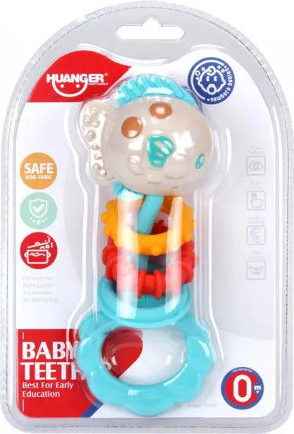 Игрушка погремушка-прорезыватель Huanger Рыбка