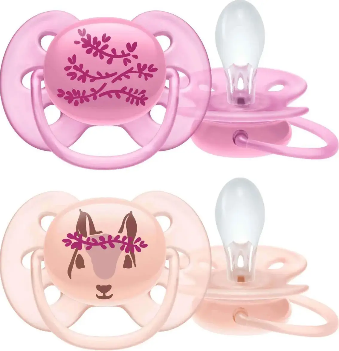 Пустышка Ultra soft Philips Avent, цветы,белка, от 6 до 18 месяцев