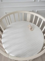 Фотография товара Простыня горох Lappetti на резинке, цвет молочный, арт. 9004/10п