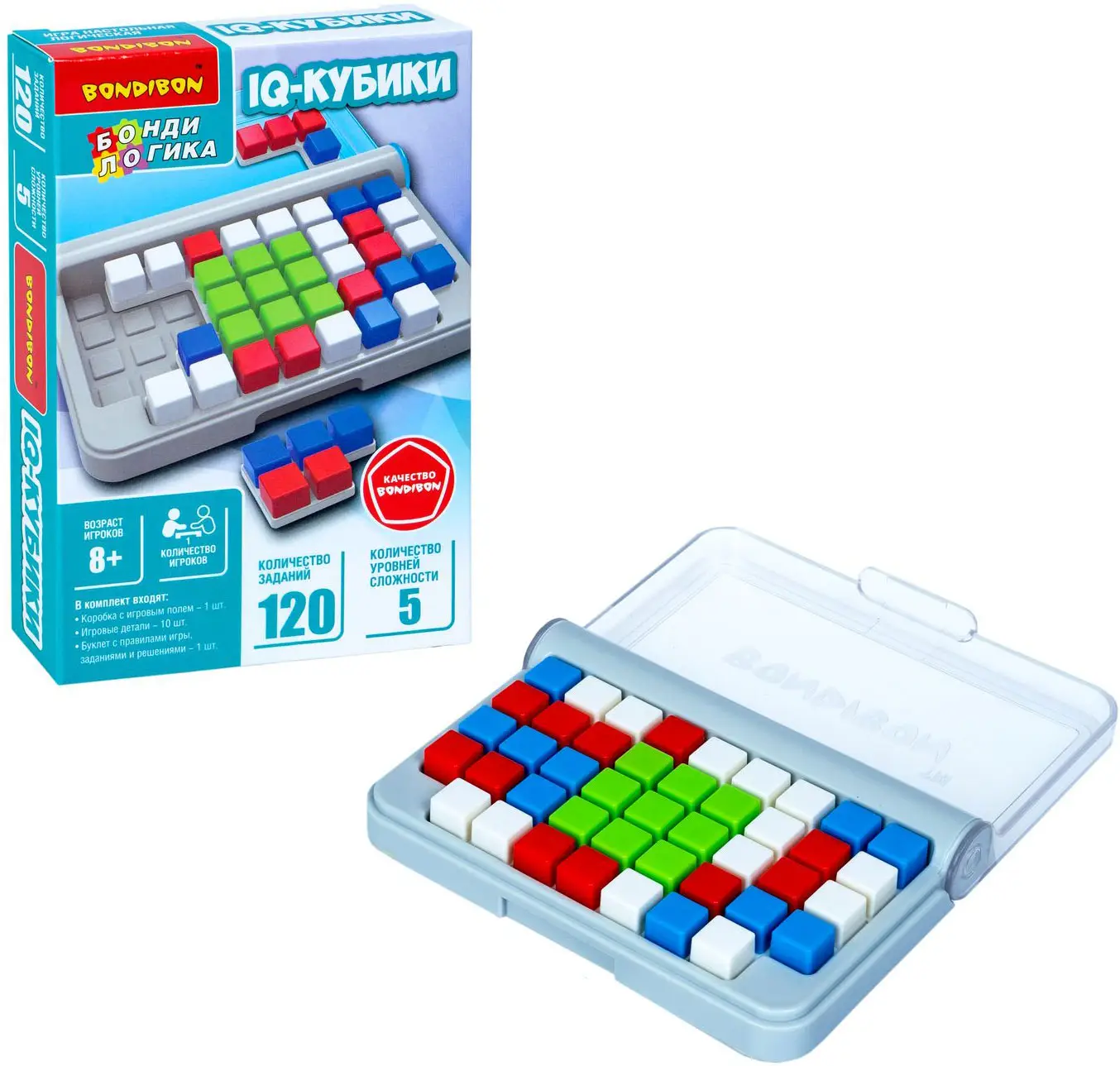 Игра настольная логическая БондиЛогика Bondibon IQ Кубики