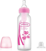 Фотография товара Бутылочка с широким горлышком Dr. Brown's Option 270 мл розовая 6м+
