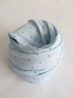 Фотография товара Простыня для овальной кроватки Горох Lappetti на резинке, цвет голубой