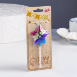 Фотография товара Свеча в торт Страна Карнавалия Воздушный шарик Звезда, цифра 8, 11.5 см