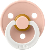 Фотография товара Пустышка латексная ночная Bibs Colour Glow Symmetrical, Blush, 0 plus