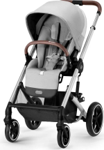 Детская коляска Cybex Balios S Lux SLV Lava Grey с дождевиком