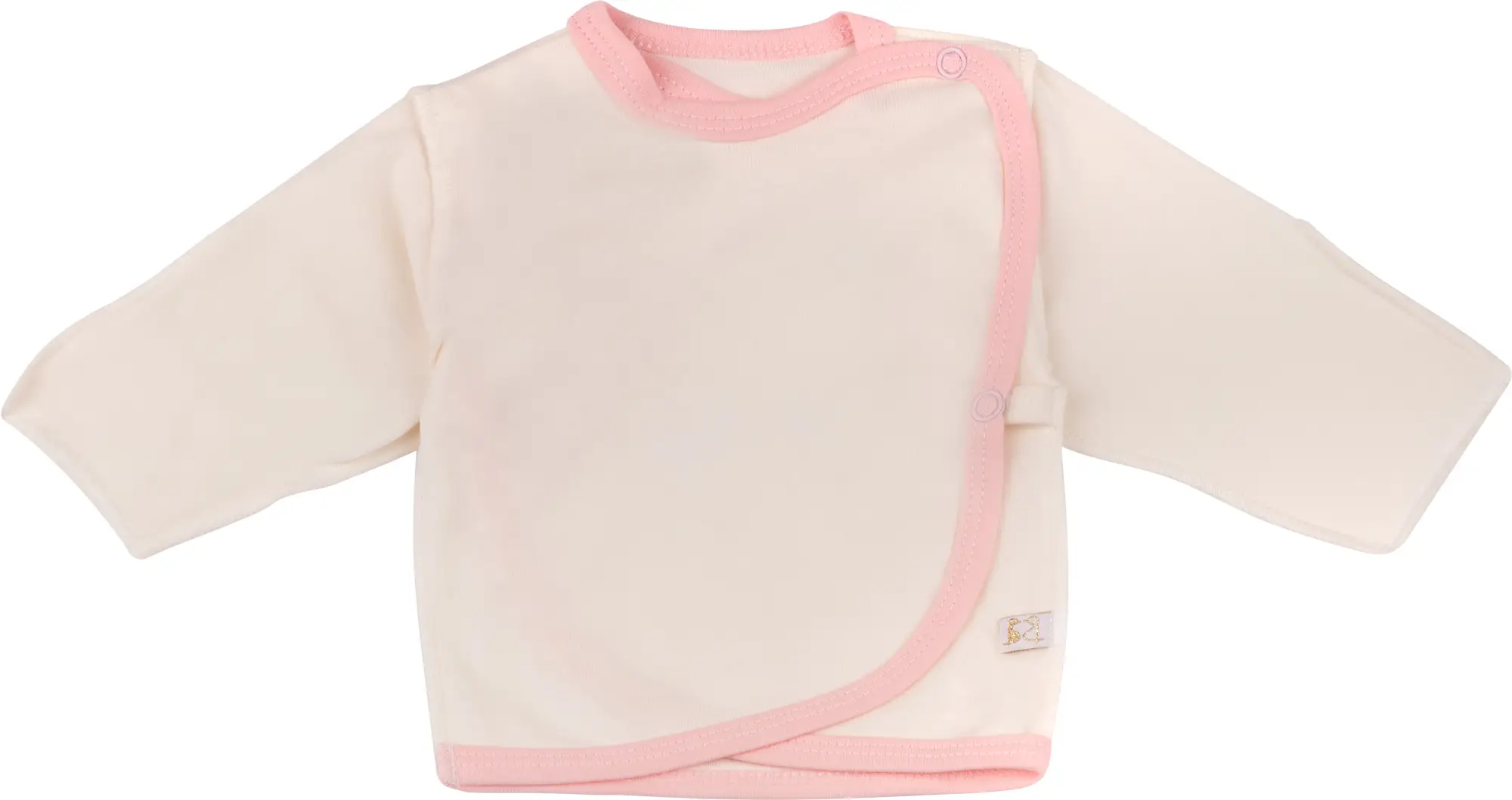 Распашонка Фабрика Бамбук окантовка рукав-клапан молочный 56