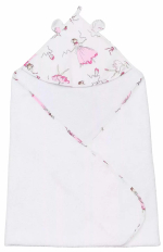 Фотография товара Полотенце детское с уголком AmaroBaby Cute Love Амели белый 90х90 см