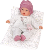 Кукла озвученная Памела в сером Antonio Juan, 27 см, плачет, мягконабивная