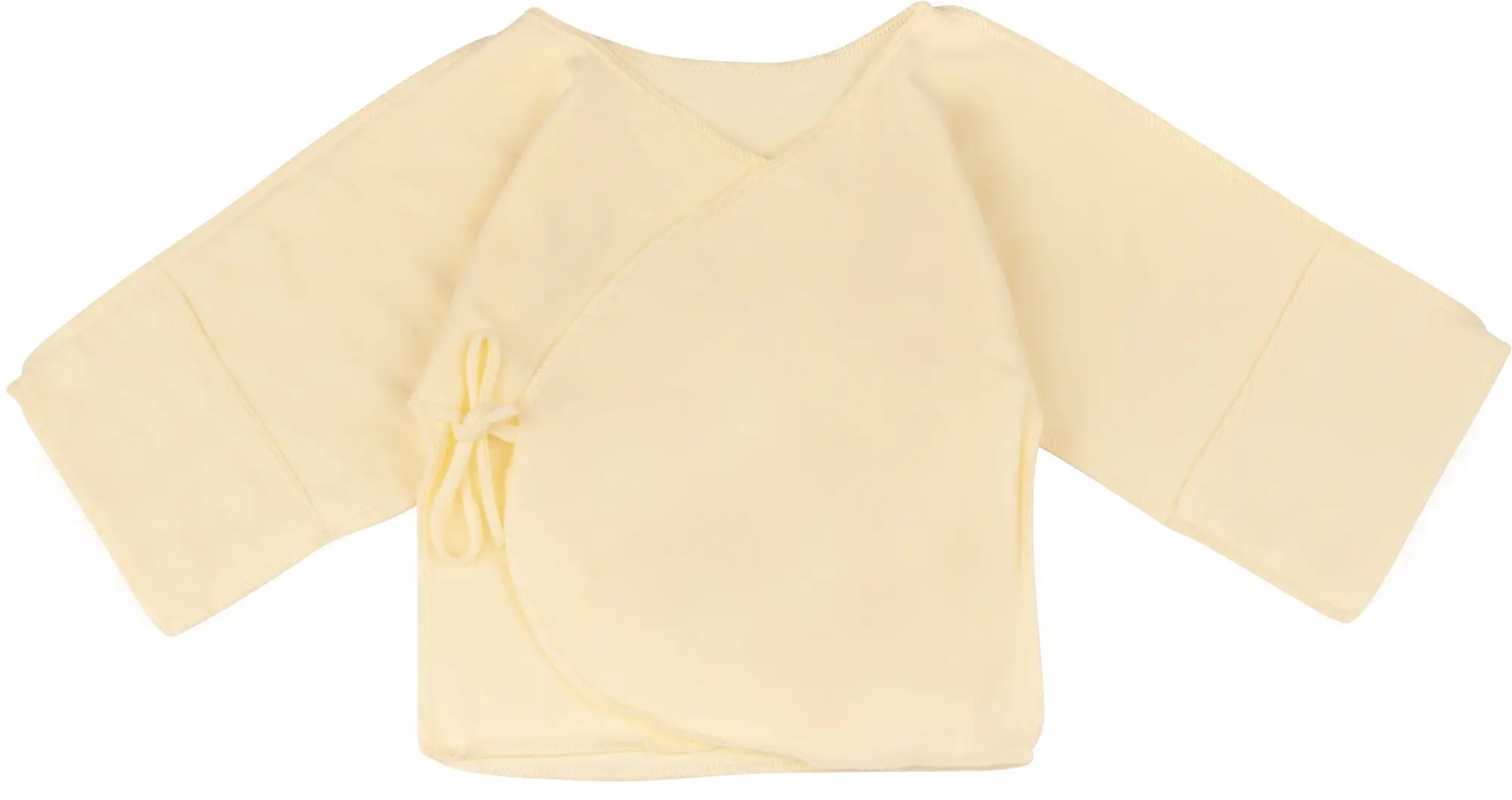 Распашонка Фабрика Бамбук на завязках пенье жёлтый 62