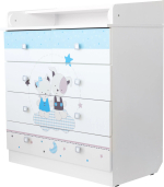 Комод Polini kids Simple 1780 Лучшие друзья белый