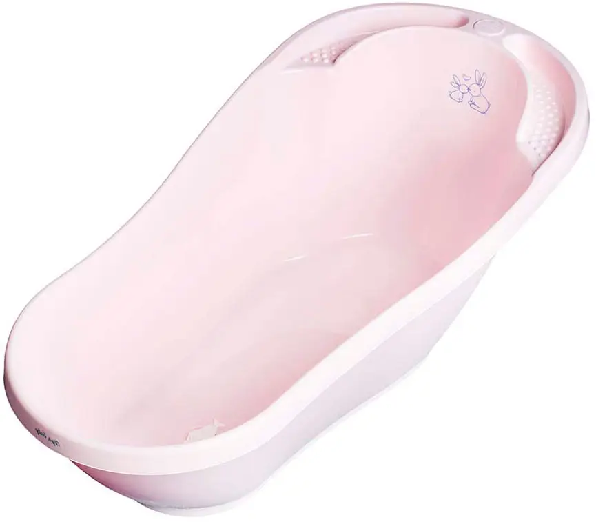 Ванночка Tega Baby со сливом Little Bunnies Кролики розовый 92 cм