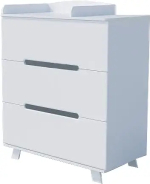 Комод Loona Tulip с пеленальной доской, белый/белый Комод Loona Tulip с пеленальной доской, белый/белый