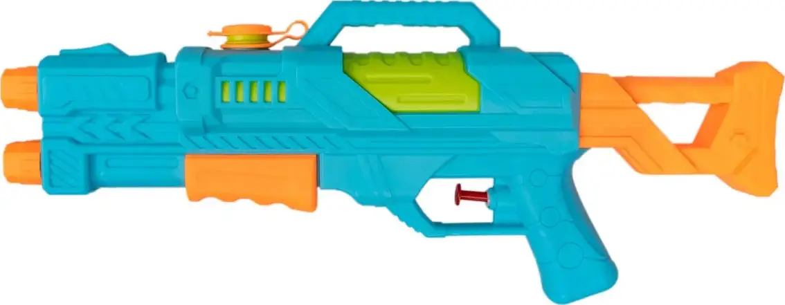 Водный пистолет с помпой Bondibon Наше Лето, РАС, 37х15х4.5 см, 220 мл, голубой