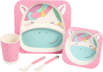 Фотография товара Набор бамбуковой посуды Крошка Я Единорожка 5 предметов
