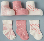 Фотография товара Носочки тонкие "Ассорти в горошек", крем, пудра, 3шт в уп.,6 см