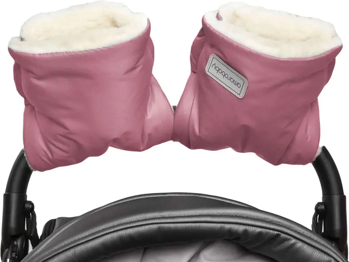 Муфты на ручку коляски Amarobaby Snowy Travel, розовые