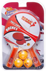 Фотография товара Настольный теннис Junfa Пинг-понг 2 ракетки, 3 шарика, 20х4х32 см