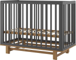 Фотография товара Кроватка детская Incanto Papi, маятник, цвет графит/дуб каменный