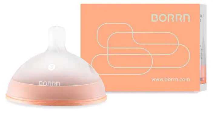 Силиконовая сменная соска для бутылочки для кормления BORRN с медленным потоком, оранжевая 0+