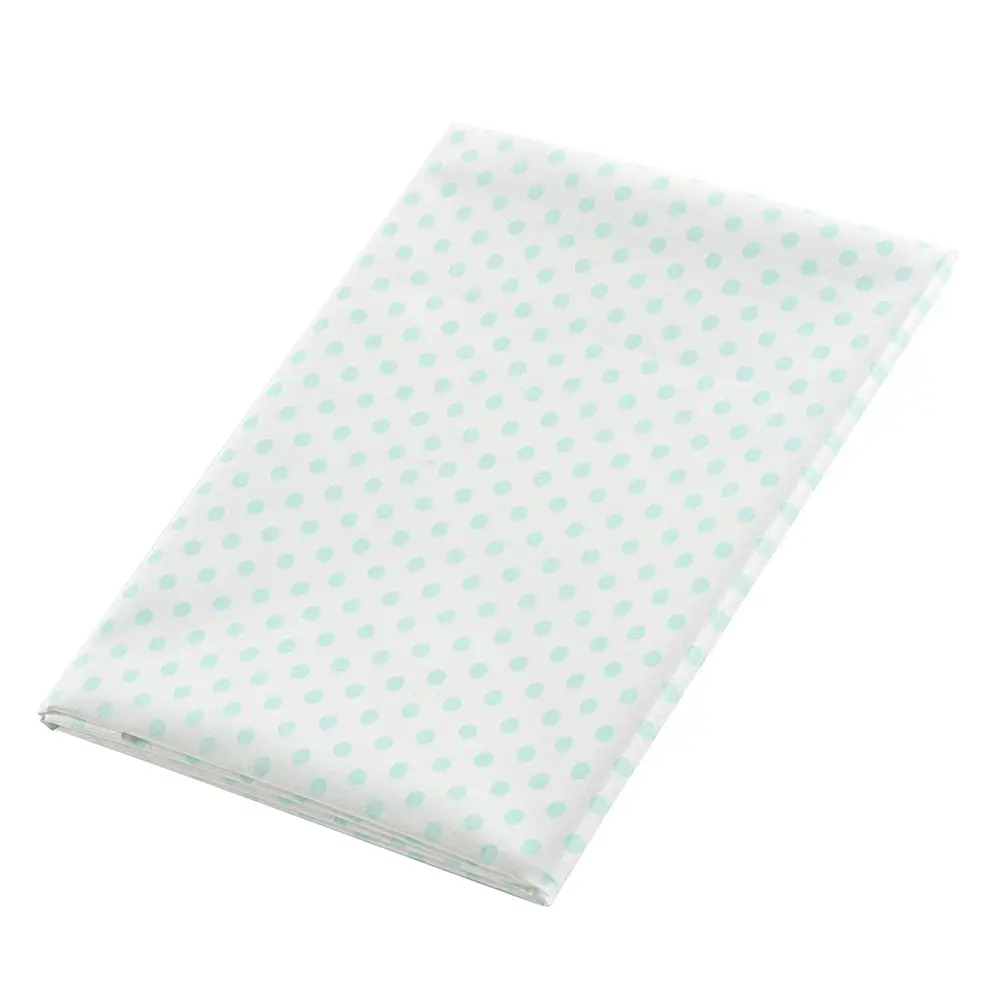 Клеёнка-наматрасник Roxy-Kids с резинками-держателями с рисунком бирюзовый горошек
