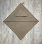 Фотография товара Вафельный плед RinaAmari полотенце с уголком Светлый кофе