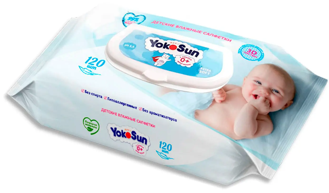 Детские влажные салфетки YokoSun №120