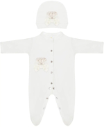 Фотография товара Комплект на выписку 2 предмета Luxury Baby Корона айвори, с молочным бантиком 62