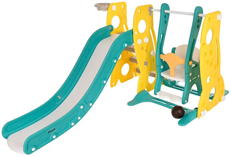 Горка-Комплекс Pituso Шаттл горка, качели, баскетбольное кольцо Yellow