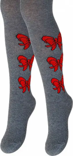 Фотография товара Колготки детские RuSocks, размер 92-98, красные банты, арт. ДК-740