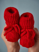 Фотография товара Носочки вязаные Little Star красно-алый 10 см
