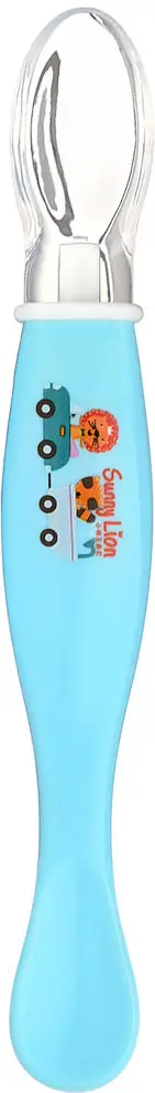 Ложка силиконовая Pituso, размер S, голубая