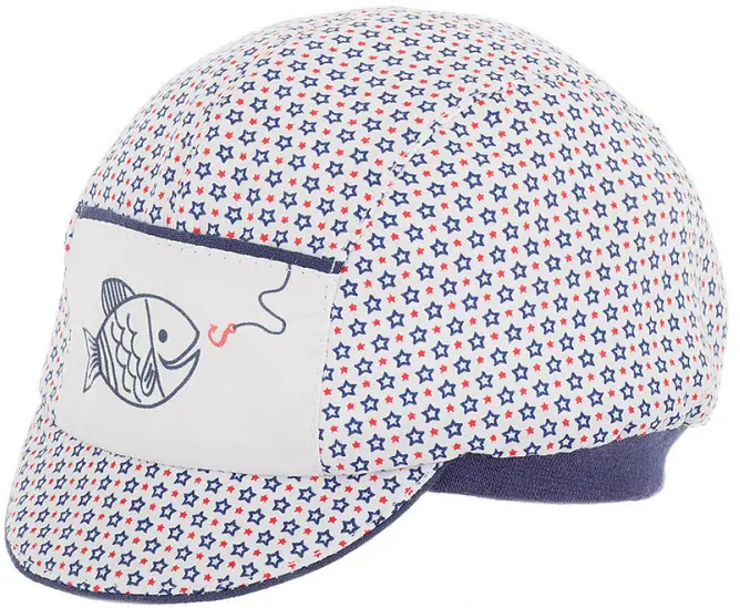 Головной убор детский кепи, р. 38, красный, арт T-142