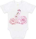 Фотография товара Боди с коротким рукавом Luxury Baby Лебеди 68 белый