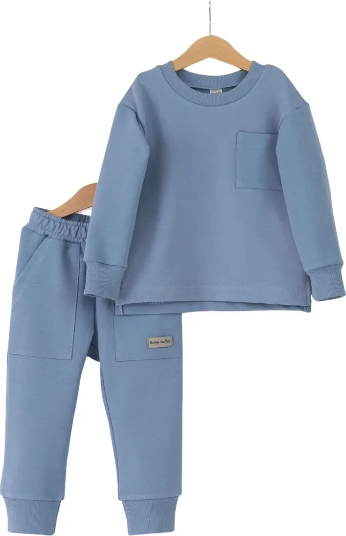 Комплект детский Baby boom джемпер и брюки светлый деним 104