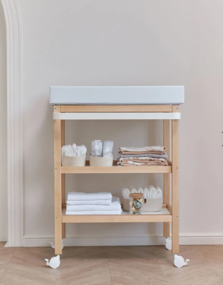 91039, Комплект: пеленальный стол LAFINO с матрасом (белый / white)