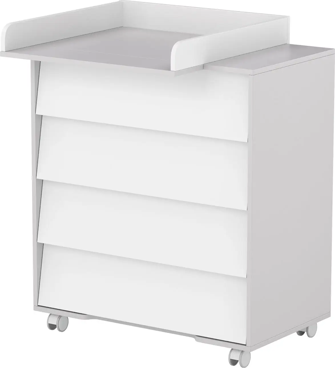 Комод Incanto Cambridge 800/4, серый, белый