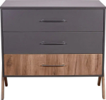 Комод Polini kids Porto 2200, графит-дуб крафт