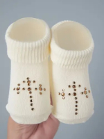 Фотография товара Носочки трикотажные Little Star Крестик Straz Крем 9-11 см