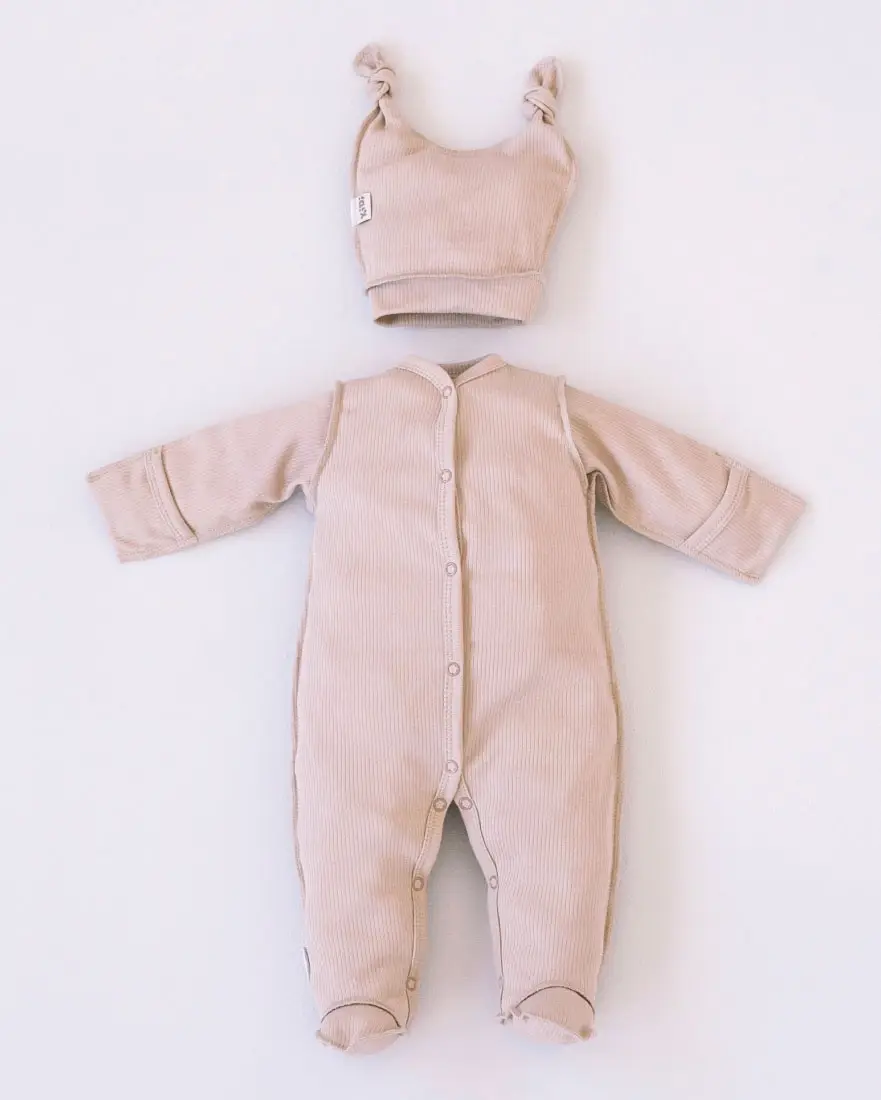 Комбинезон слип KiDi kids Капучино с шапочкой 56-62 см