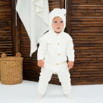 Комбинезон вязаный с капюшоном Little Star Араны крем 68 Комбинезон вязаный с капюшоном Little Star Араны крем 68