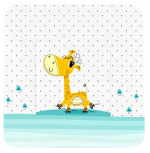 Матрац для пеленания мягкий Globex Люкс Жираф на роликах 82х72 см