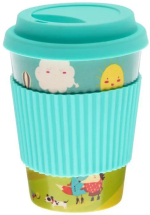 Фотография товара Стакан с крышкой из бамбука, 380 мл цвет голубой 3973795