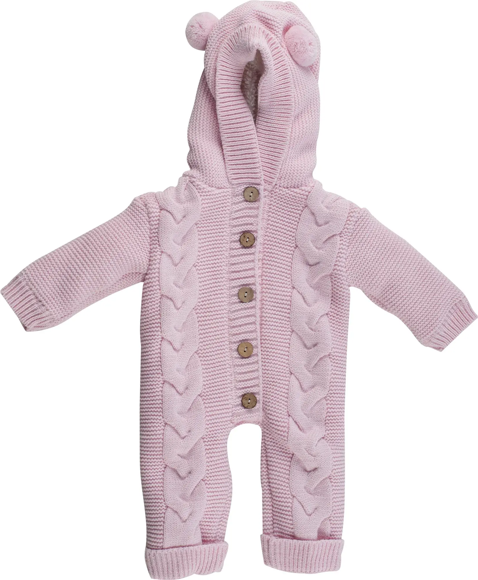 Комплект на выписку Luxury Baby косы, р. 56-68, розовый