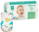 Фотография товара Подгузники Offspring, размер M, 6-10 кг, 42 шт, расцветка Карибы