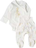 Фотография товара Комплект Little Star Гусь, р. 74, интерлок, крем