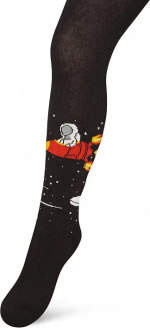 Фотография товара Колготки детские RuSocks, размер 104-110, черные, рис-05, арт. ДК3-13476М