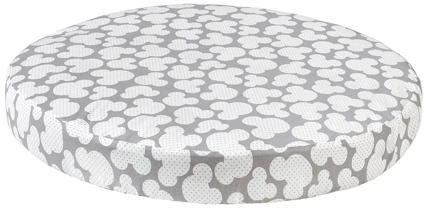 Простыня AmaroBaby на резинке круглая Мышонок серый, бязь 75х75х12 см
