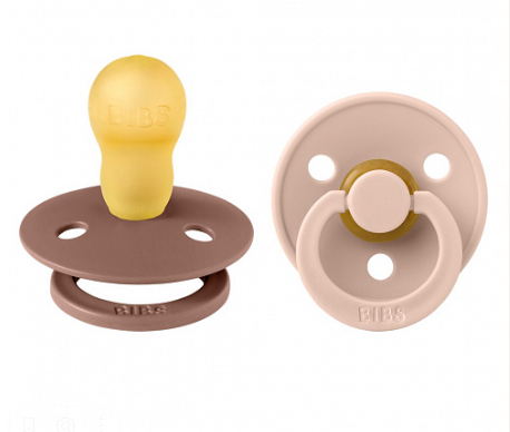 Фотография товара Набор пустышек латексных BIBS Colour, 2 шт. - Woodchuck/Blush, 18+ мес.