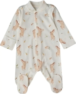 Фотография товара Комбинезон Little Star Зайки с птичками интерлок, крем 74